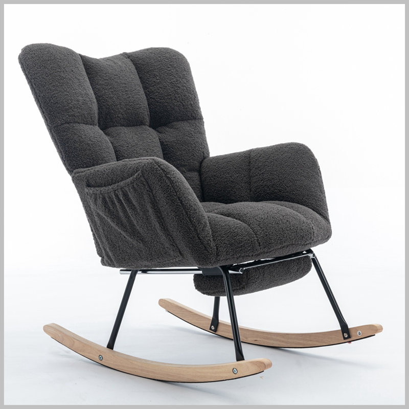 Chaise berçante Mindy, Gris foncé
