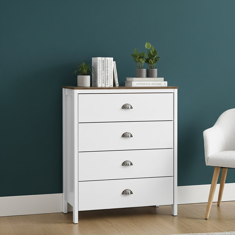  4 Drawer Chest, White