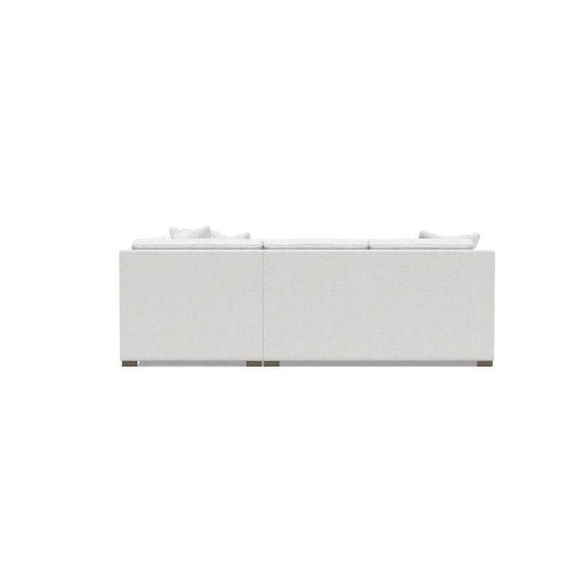 Kelsey Sectional, White Polyester Blend, 35.5" H x 104.5" W x 104.5" D
