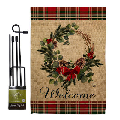 Double Sided 18.5'' H x 13'' W Polyester Flag Set