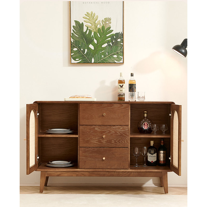 Vitrine simple en rotin