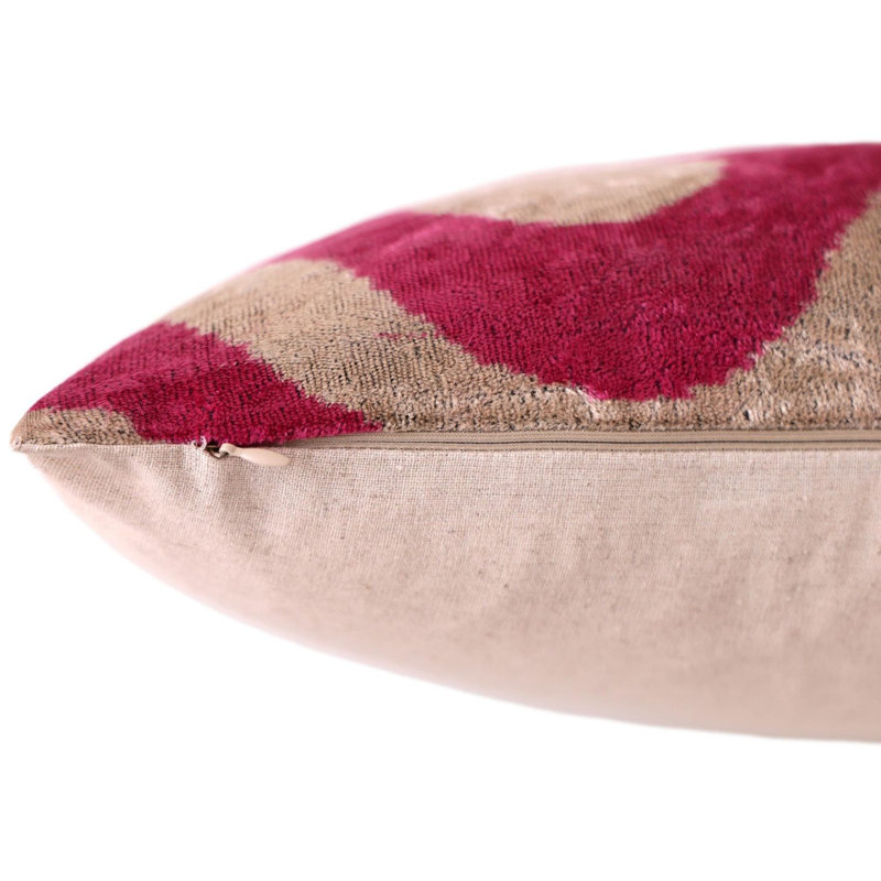 Coussin lombaire fait à la main Fuchsia Orbit