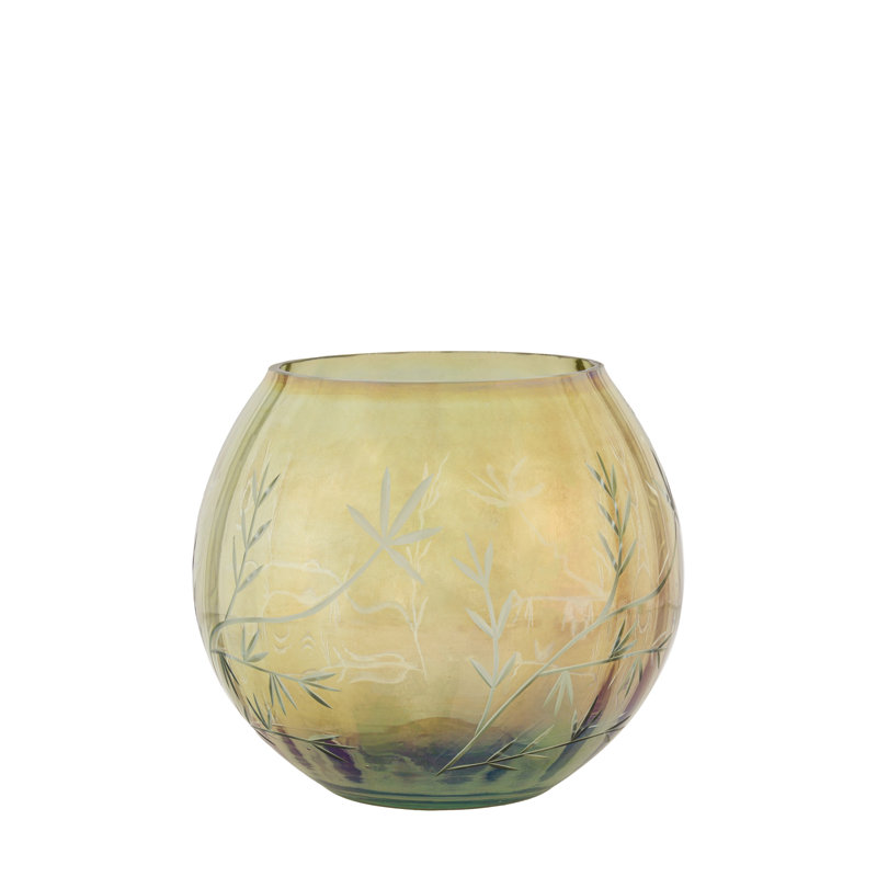 Glass Tabletop Tealight Holder, 8" H x 10" W x 10" D
