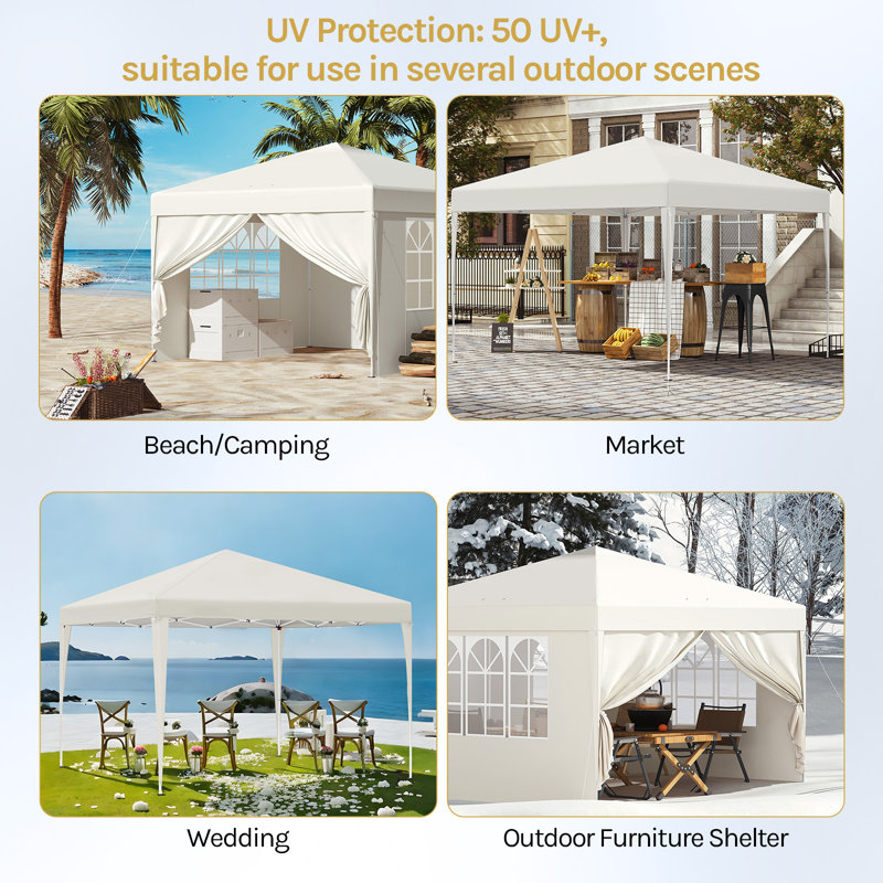 Brittenham 3 x 3m Metal Patio Gazebo, Beige