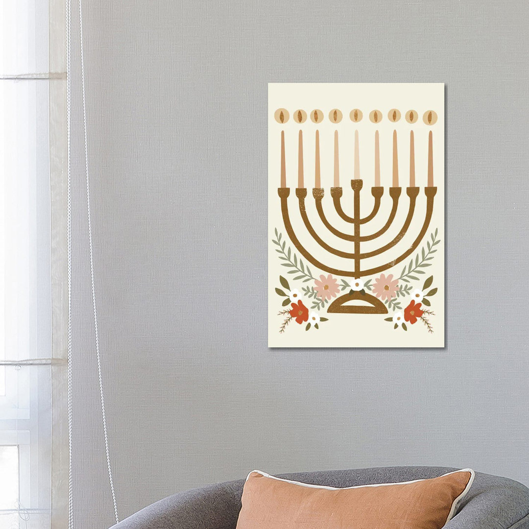 Natural Hanukkah Collection II von Victoria Barnes - Galerie-verpackte Leinwand Giclée auf Leinwand