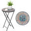 Table d'appoint de patio mosaïque, table de balcon pliante 14 po, couleur mixte