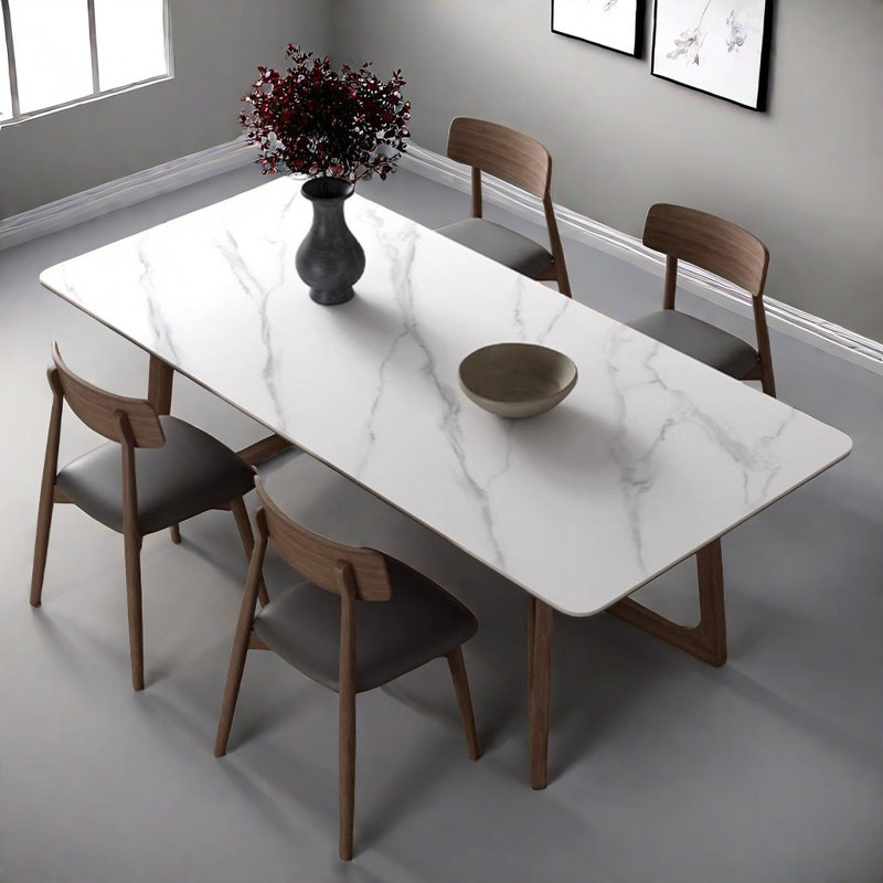 Ensemble de table et chaises de salle à manger de luxe moderne et simple, H 29,52 po x L 62,99 po x l 31,49 po