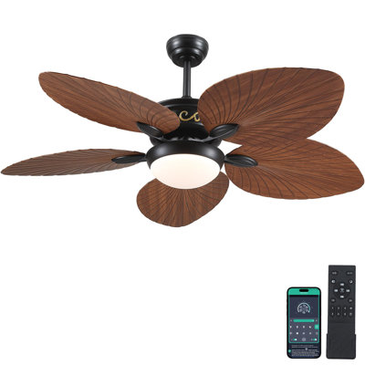 44/52" Palm Tropical 5 Blade Ceiling Fan
