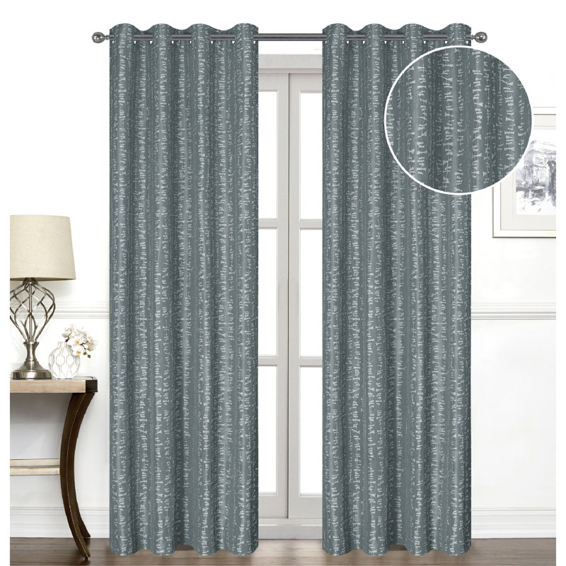 Lourena Room Darkening Curtain Pair, Gray, 54" W x 96" H