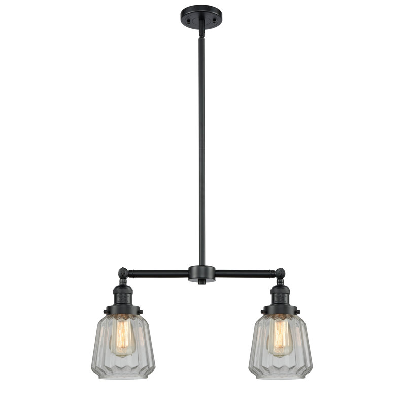 Vinson 2 - Light Kitchen Island Pendant, Clear, No Bulb Included, Oil Rubbed Bronze
