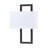 2-light Black Wall Sconce With White Shade