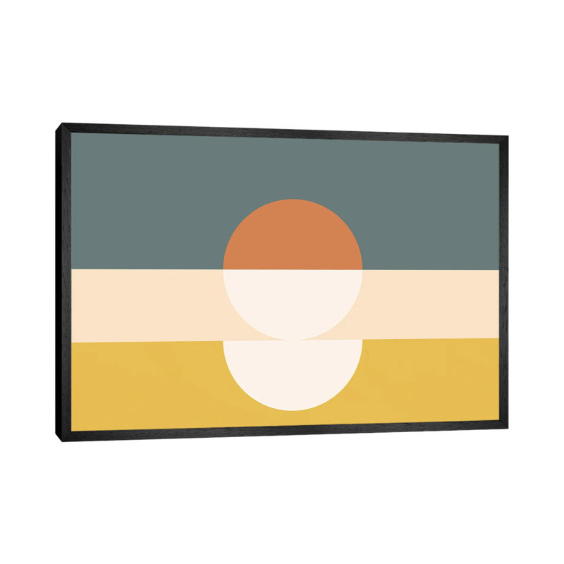 Abstract II - Print on Canvas, 66.04 cm H x 45.72 cm W, Black Framed