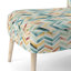 Gris, blanc, motif géométrique neutre à chevrons - Chaise d'appoint rembourrée moderne, chaise d'appoint à motif de chevrons-1546565185