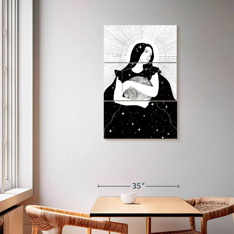 Leisha, le soleil a adoré la lune, H 57 po x l 36 po