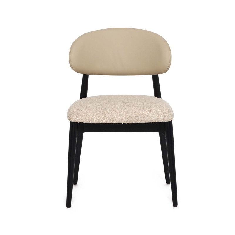 Liam Upholstered Dining Chair, Matte Black
