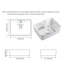Petit lavabo de salle de bain blanc avec trou pour robinet KARAMAG