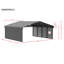 Abri d'auto en acier avec 2 ensembles de parois latérales, 20 x 20 x 7-128965726-100015466