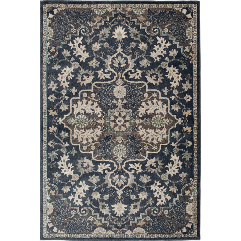 Tapis oriental gris / noir Selig, Rectangle 5 pi x 7 pi 3 po