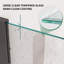 Cabine de douche d'angle 34 po x 34 po x 76 po, porte de douche coulissante double avec verre trempé 1/4 po facile à nettoyer, conception peu encombrante-120793846-109709524