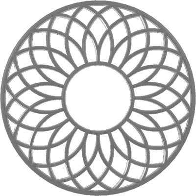 Médaillon de plafond 18 po x 18 po x 6 1/8 po x P 1/2 po Cannes