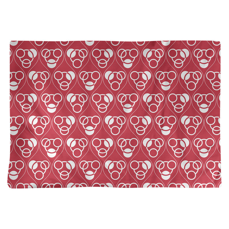 Napperon en coton 18 "Classic, Rouge/blanc, polyester