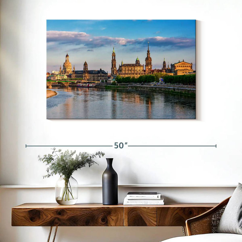 Paysage urbain de Dresde, H 26 po x l 39 po