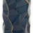Renick Ceramic Faceted Decorative Teal Vase with Gold Accents-24388391