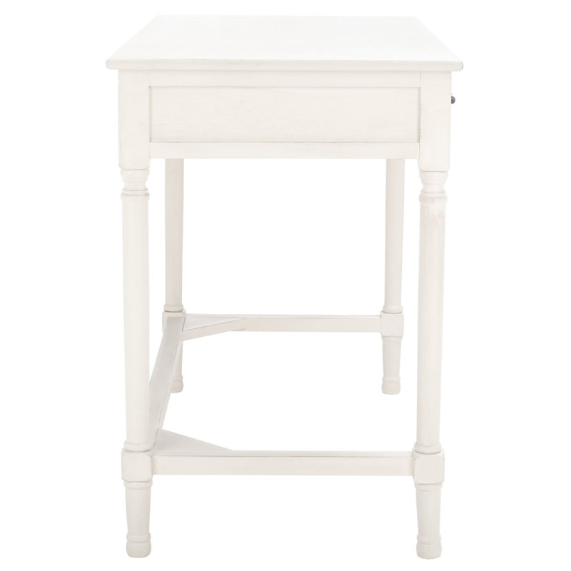 Bureau d'écriture avec 2 tiroirs Handler, Blanc vieilli