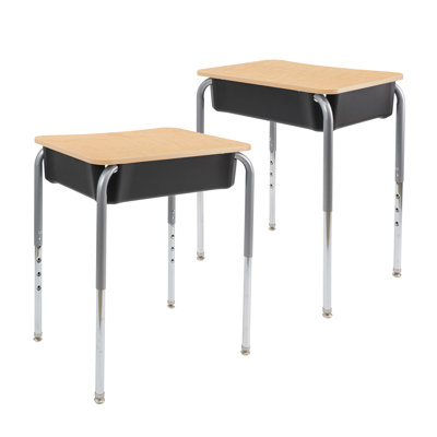 18 x 24 Belly Curve Open Front Desk with Book Box, 2-pack