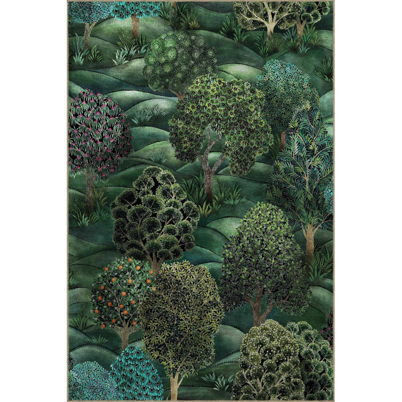 Tapis décoratif lavable à la machine, Sous-tapis rectangulaire de 3 pi 3 po x 4 pi 11 po