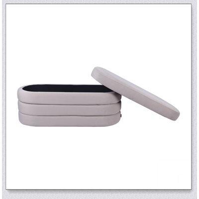Banc en velours avec rangement, conception simple, confortable et durable, banc multifonctionnel