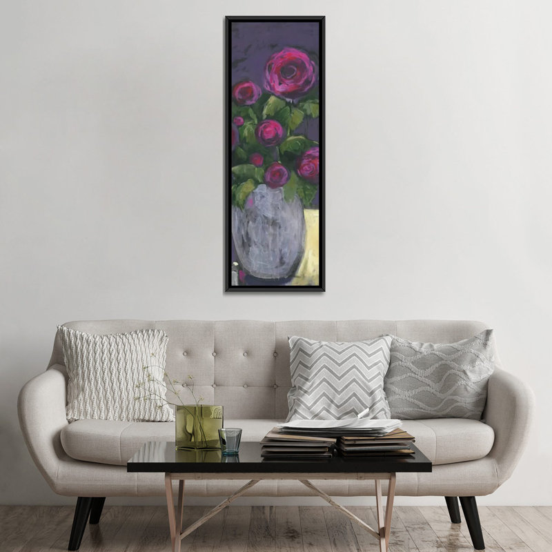 « moonlight i », reproduction d’art sur toile, H 36 po x l 12 po x P 1,5 po, Cadre noir