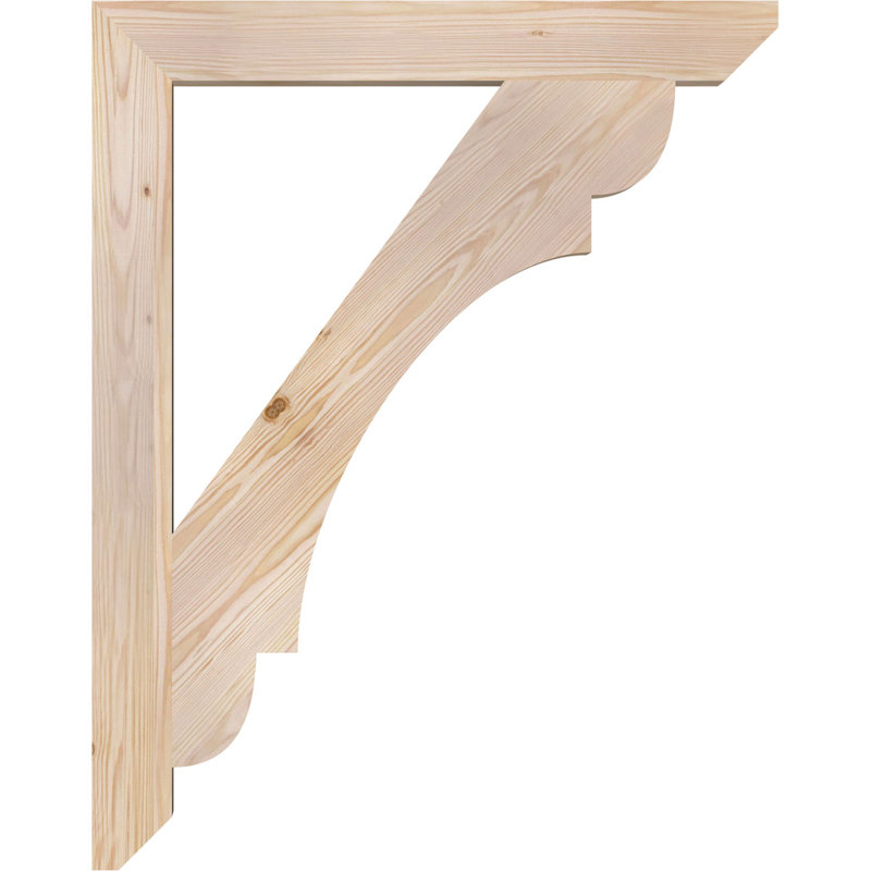Support en bois / corbeau, Douglas (lisse), H 38 po x l 3,5 po x P 30 po