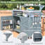 Carreaux de terrasse en plastique à emboîtement, plancher de balcon imperméable 27PCS, carreau de terrasse à emboîtement extérieur 12 po x 12 po pour porche toutes saisons sale au bord de la piscine, carreaux de terrasse-111602994