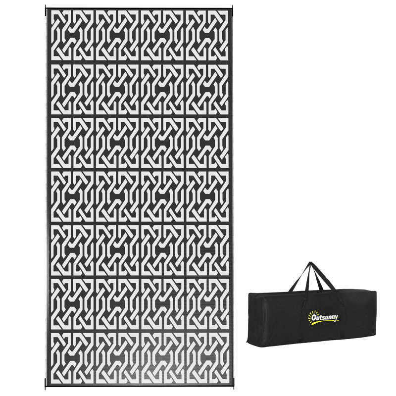 Imajean Geometric Indoor / Outdoor Rug, Runner 9' x 18'