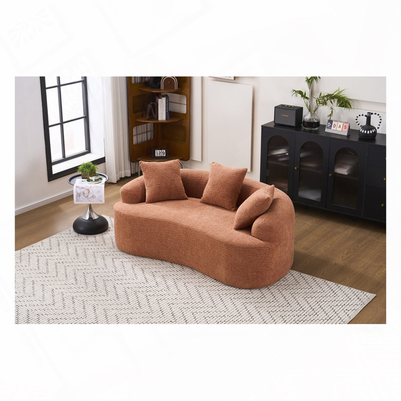 Canapé courbé en chenille, sans assemblage