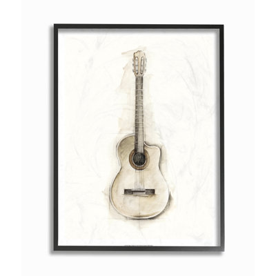 " Acoustic Guitar " Mixed Media Print