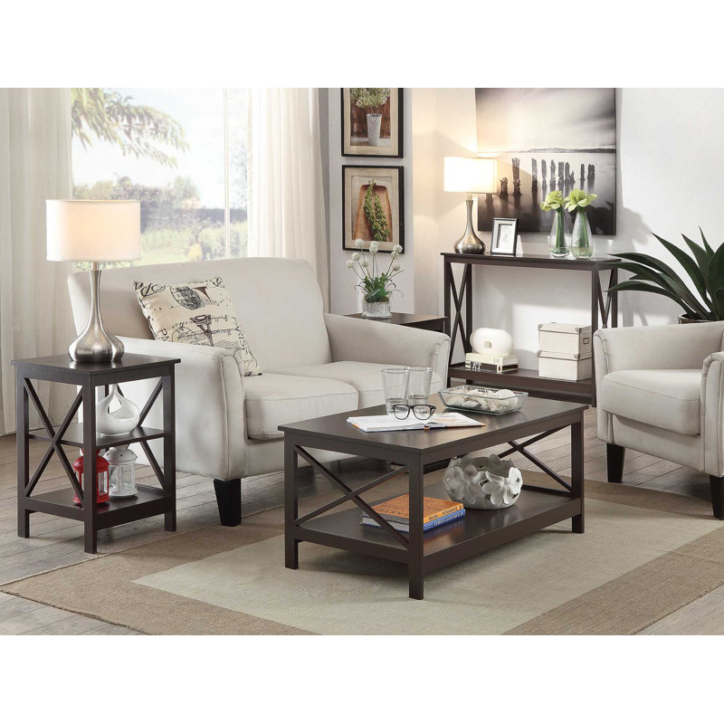 Darek 4 Legs Coffee Table with Storage, Espresso