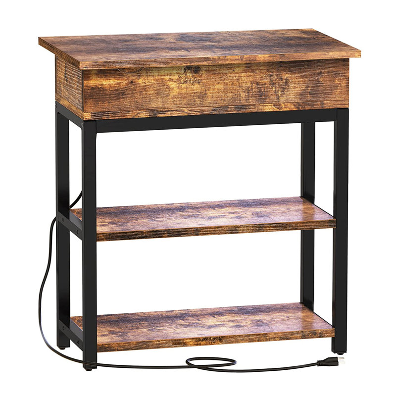 End Table and Built-In Outlets