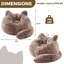 Fauteuil à billes en forme de chat de style fantaisiste moderne, canapé paresseux en fausse fourrure de lapin avec coussin amovible pour adultes et enfants-1293425821
