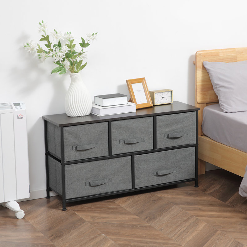 Commode de rangement Admer, Gris foncé