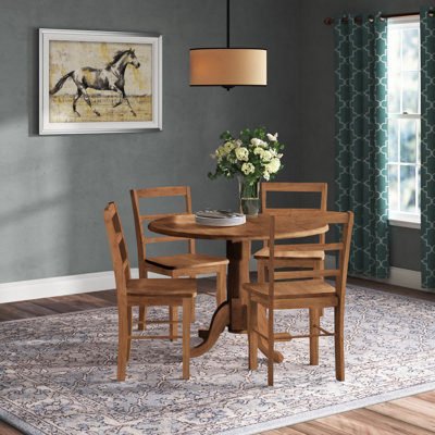 Galbraith Drop Leaf Solid Wood Dining Set