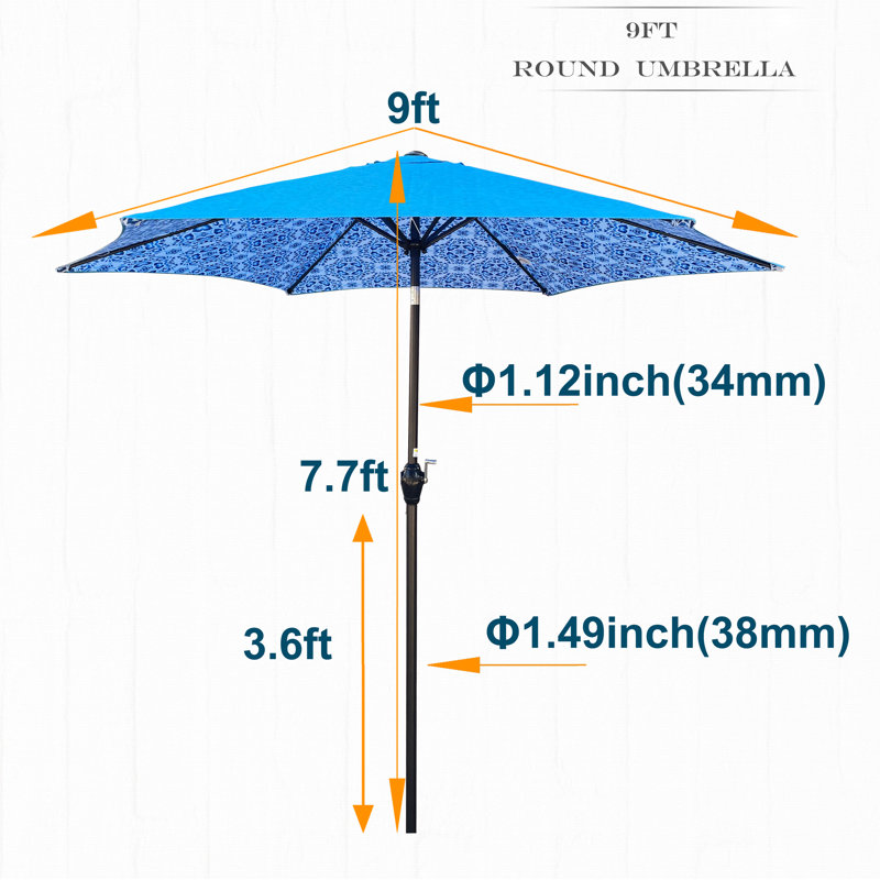 Parasol de patio 9 pi 9 pi