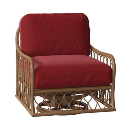 Chaise berçante pivotante avec coussins Cane