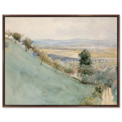 Oliver Gal Mäenrinne Montbeliardist Landscape - Heavy Gel Top Coat Framed Canvas Art