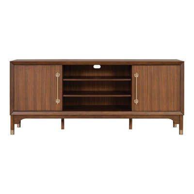 Miloe 70" Tv Stand With Open Shelves And Doors