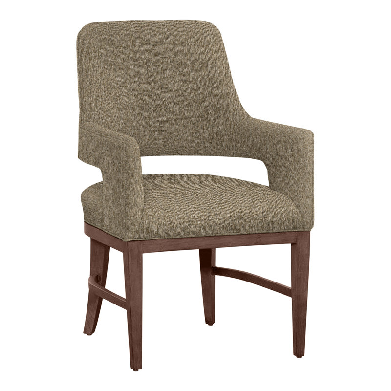 Chaise avec accoudoirs Josie, Noyer, Noisette 9508