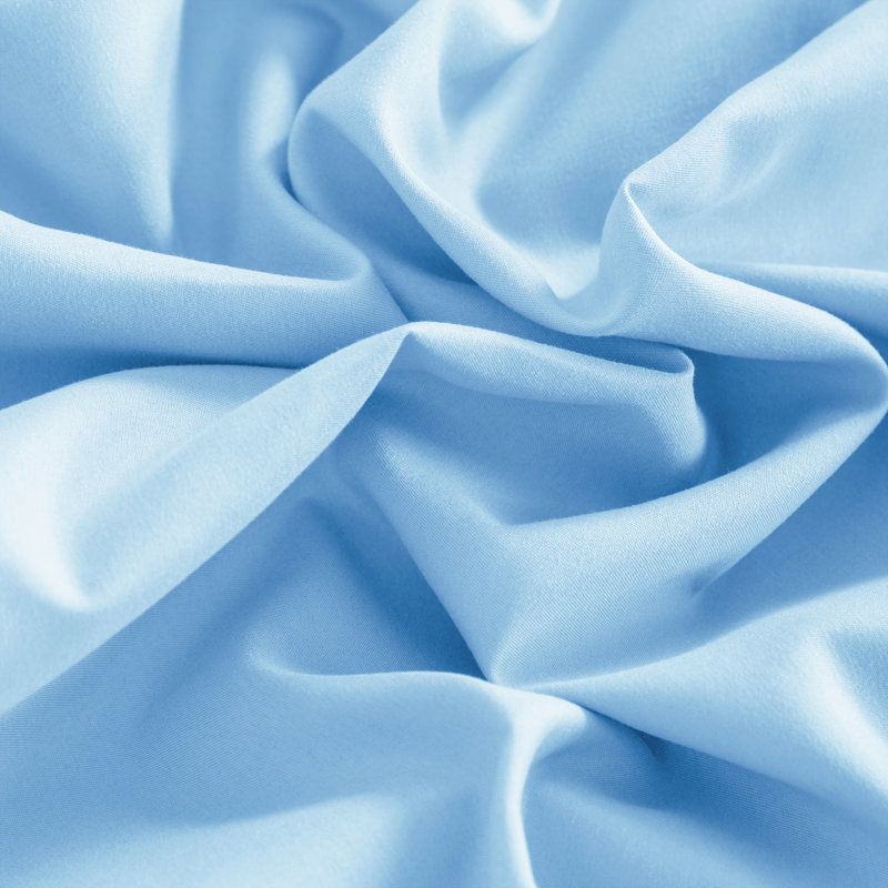 Fitted Bed Sheet Only, 1800 Brushed Microfiber Deep Pocket Fitted Sheet - NTBAY, California King Fitted Sheet, Sky Blue