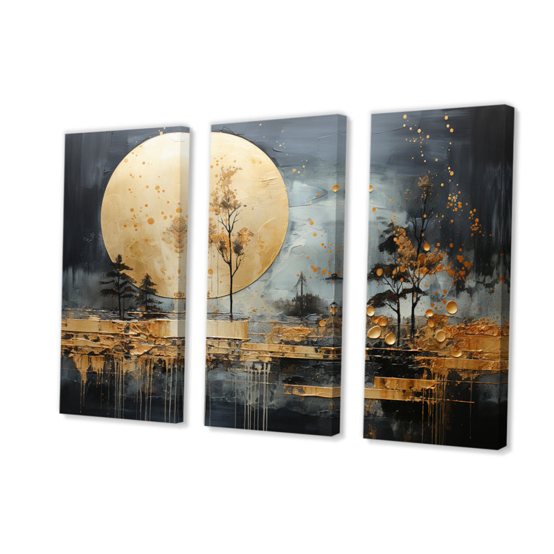 Impression sur toile 3 pièces, H 40 po x l 60 po x P 1 po
