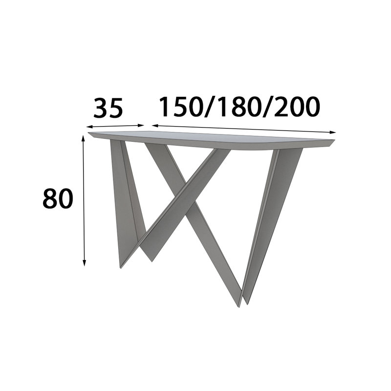 Console Table, 31.5" H x 78.74" W x 13.78" D